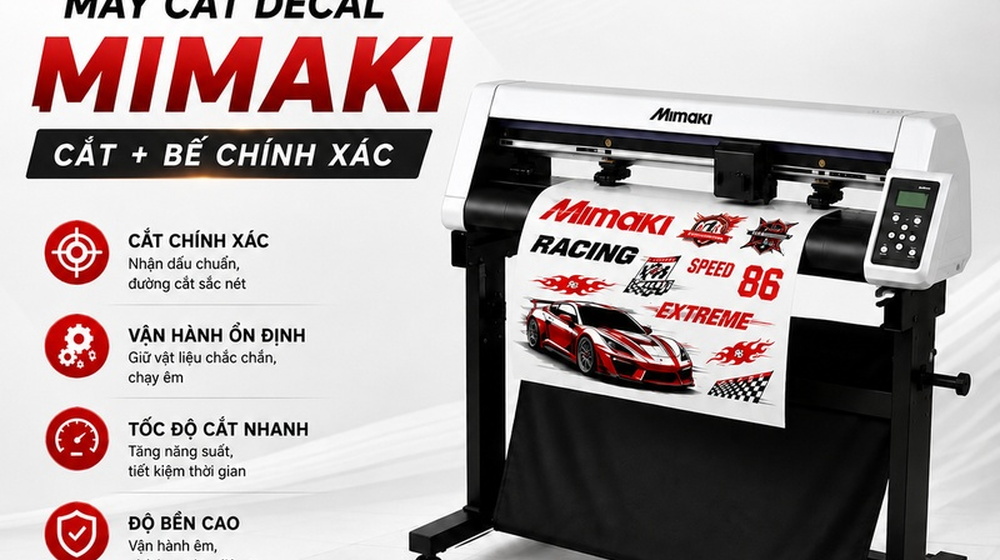 Máy cắt bế decal Mimaki: Đỉnh cao công nghệ in ấn hiện đại