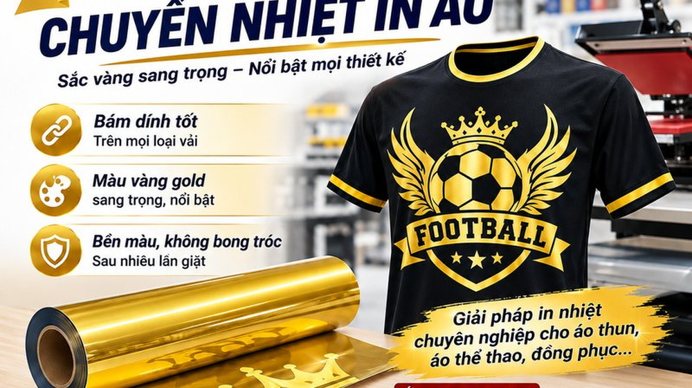 Decal vàng gold - decal chuyển nhiệt hot nhất 2025