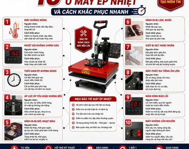 Máy ép nhiệt bị lỗi - 10 lỗi thường gặp và cách khắc phục nhanh chóng
