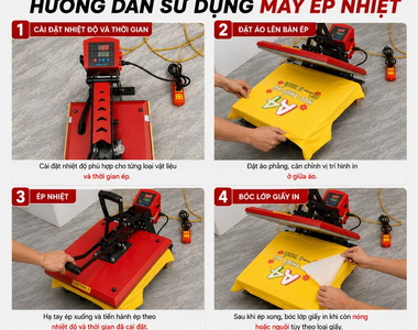 Hướng dẫn sử dụng máy ép nhiệt 32x45 lồng áo