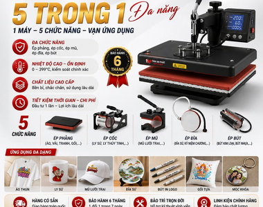 Máy ép nhiệt 5 trong 1 có gì nổi bật?Khám phá ngay!
