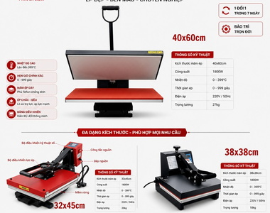 Máy ép nhiệt decal - Giải pháp in ấn chuyên nghiệp cho ngành thời trang