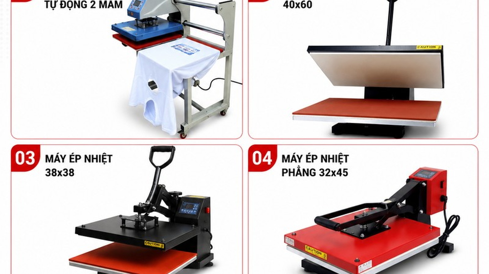 Máy ép nhiệt phẳng – Giải pháp hoàn hảo cho in áo thun chuyên nghiệp