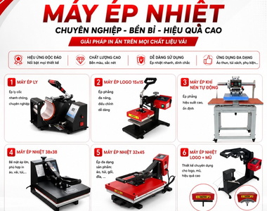 Tổng hợp các loại máy ép nhiệt (máy ép chuyển nhiệt)