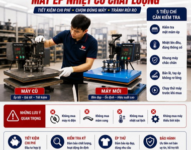 Bỏ túi những kinh nghiệm mua máy ép nhiệt cũ chất lượng giá rẻ