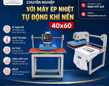 Máy ép nhiệt 2 mâm 40x60 tự động – Hiệu suất và chất lượng vượt trội