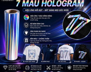 [Hot trend] Decal chuyển nhiệt đa chiều 7 màu Hologram đẹp lung linh