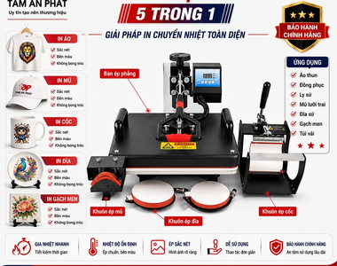 Máy ép nhiệt đa năng ép áo, ép cốc, ép mũ