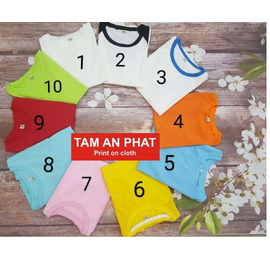 Phôi áo vàng vải cotton 65/35 đủ size in chuyển nhiệt