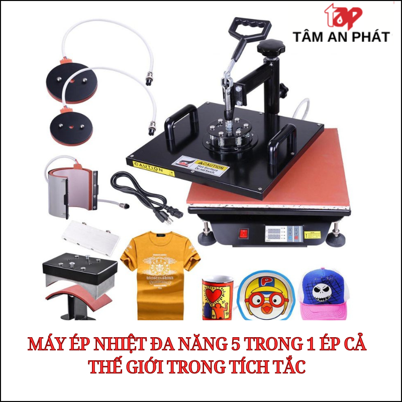 Máy ép nhiệt 5 trong 1 ép cả thế giới chỉ trong tích tắc