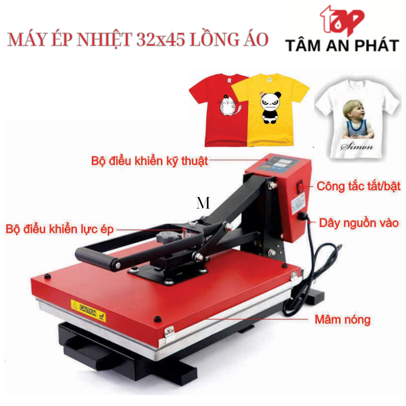 Máy ép nhiệt 32X45 lồng áo Top sản phẩm được lựa chọn hàng đầu của mọi doanh nghiệp