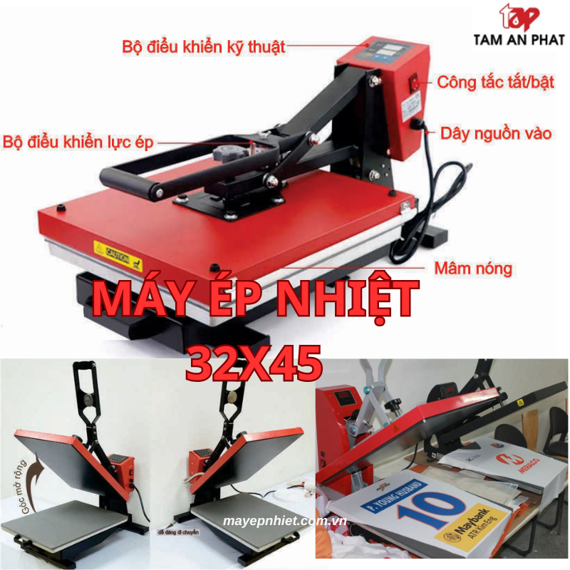 Máy ép nhiệt 32x45 lồng áo giá rẻ - Máy ép nhiệt khổ A3