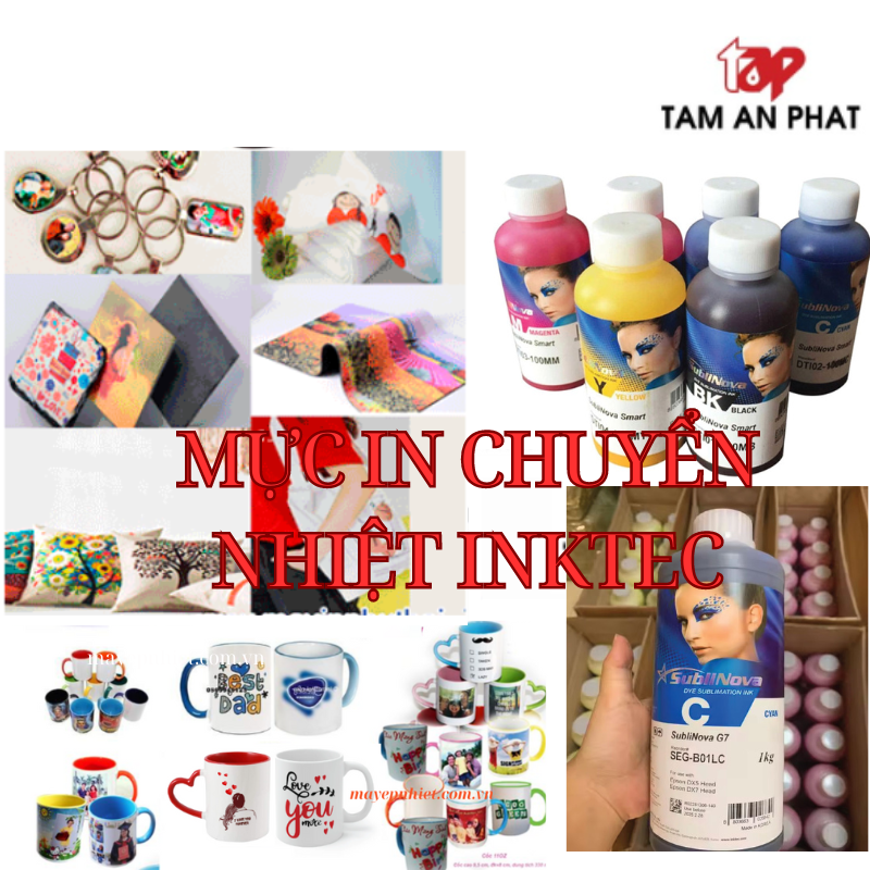 Mực in chuyển nhiệt Inktec Hàn Quốc 100ml, 1 Lít chính hãng