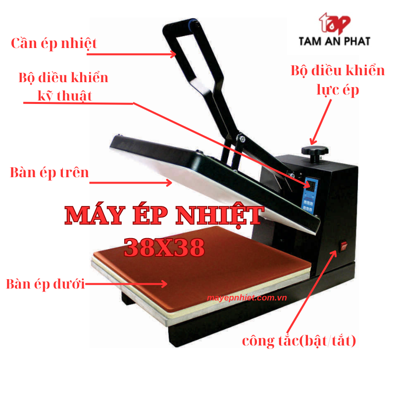 Máy ép nhiệt 38x38 - kinh nghiệm sử dụng máy ép nhiệt hiệu quả