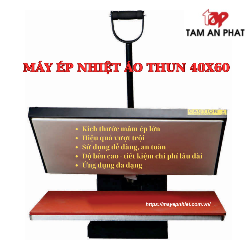 Máy ép nhiệt áo thun 40x60 - Sự lựa chọn số 1 cho xưởng in ấn