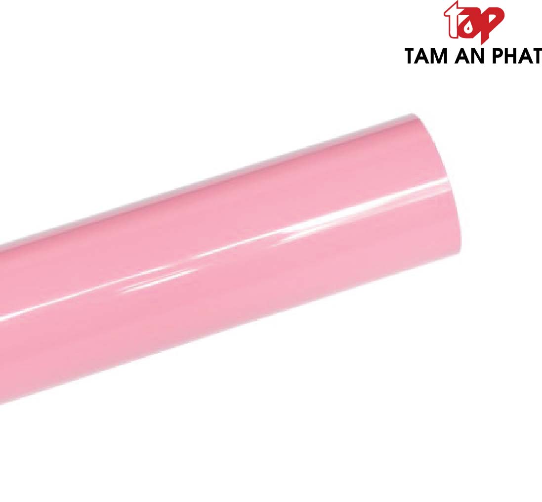 Decal PU in chuyển nhiệt màu hồng