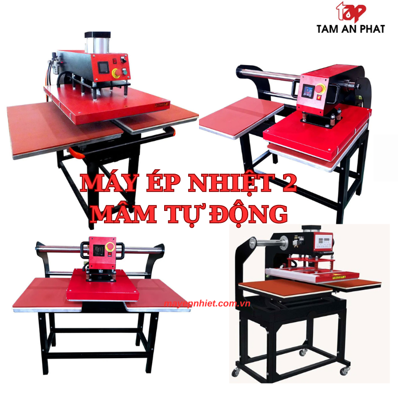 Máy ép nhiệt 60x80 tự động 2 mâm khí nén