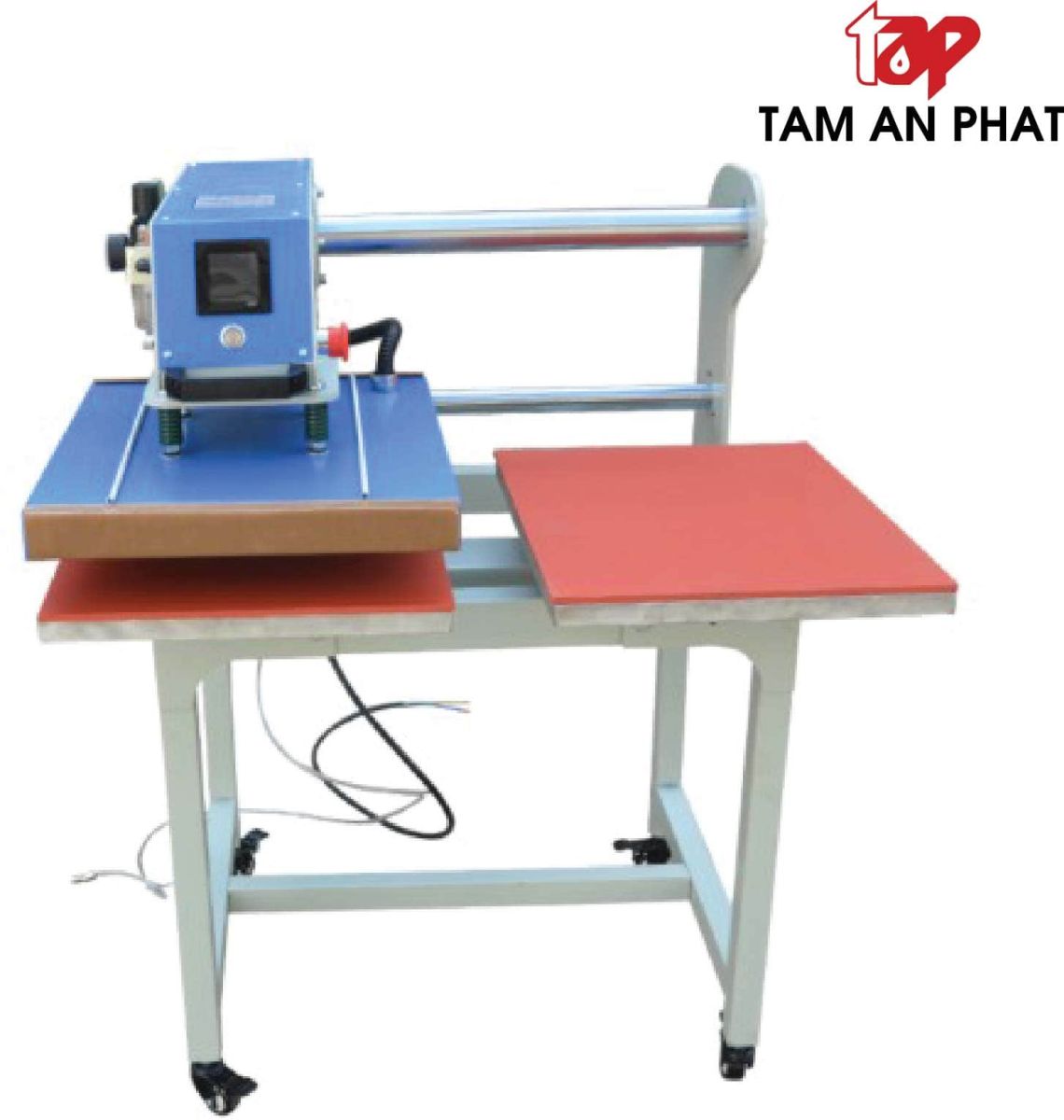 Máy ép nhiệt tự động 2 mâm khí nén