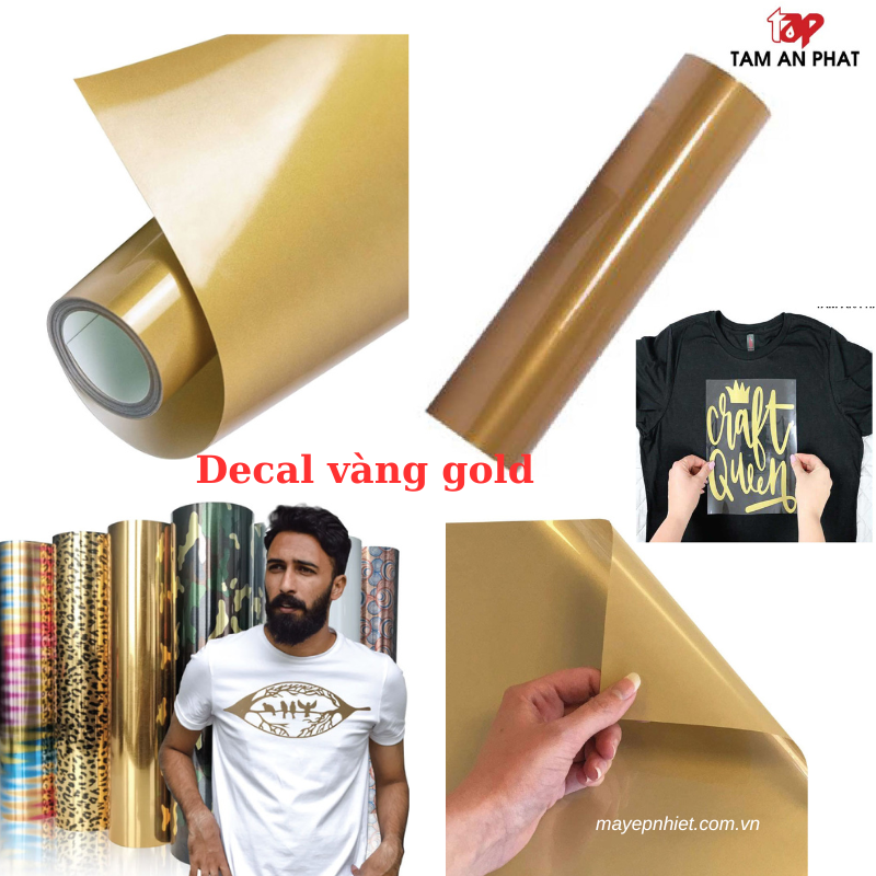 Decal vàng gold - decal chuyển nhiệt hot nhất 2025