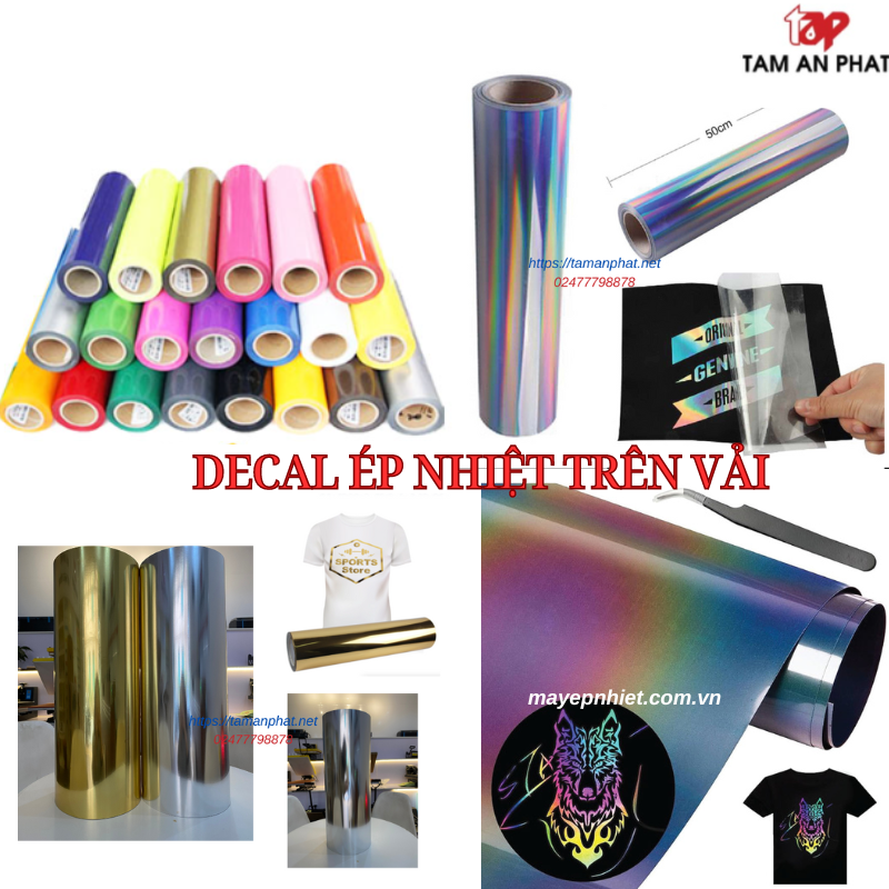 Các loại decal chuyển nhiệt lên vải