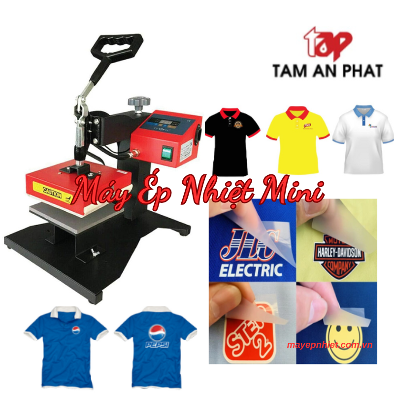 Máy ép chuyển nhiệt mini 15x15 in áo