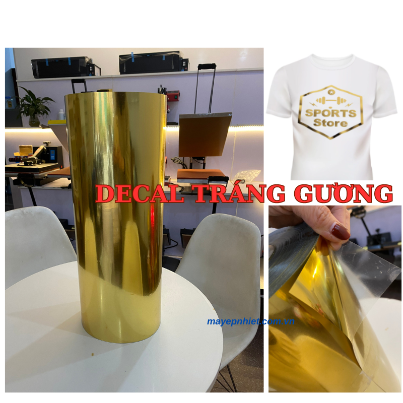 Decal tráng gương