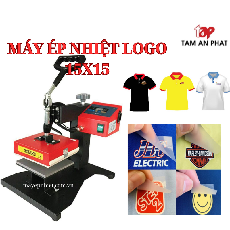 Máy ép nhiệt logo 15x15