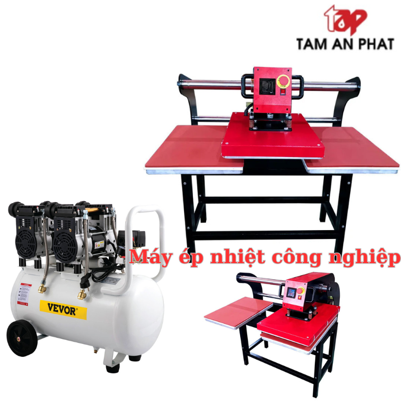 Máy ép nhiệt ngành may: máy ép nhiệt phẳng, máy ép nhiệt công nghiệp