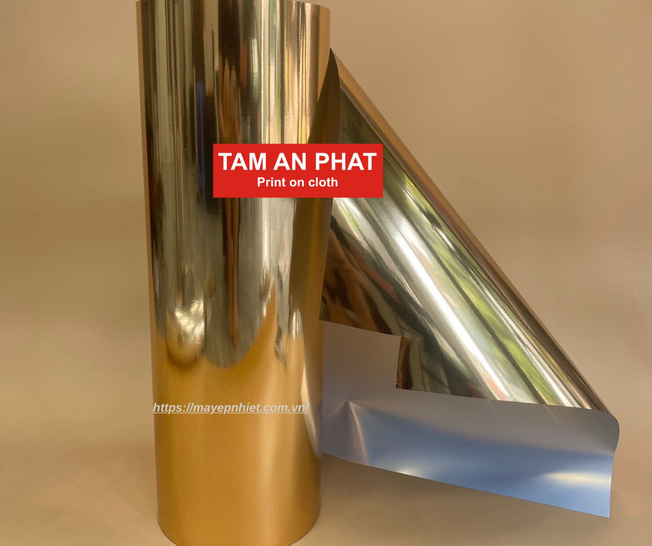 Decal tráng gương màu vàng