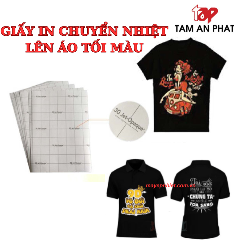 Giấy in chuyển nhiệt áo tối màu
