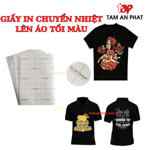 Giấy in chuyển nhiệt áo tối màu khám phá quy trình in áo tối