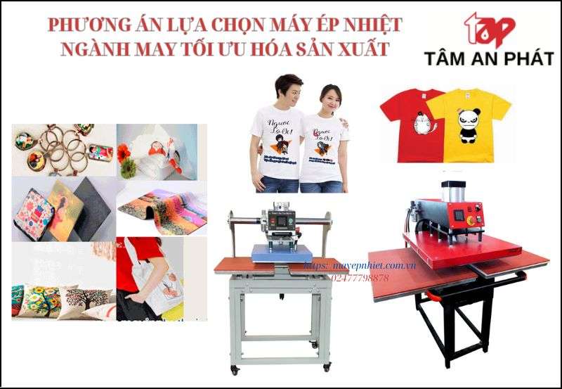 Phương án lựa chọn máy ép nhiệt ngành may tối ưu hóa sản xuất