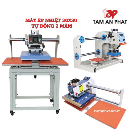 Máy ép nhiệt 20x30 tự động 2 mâm khí nén