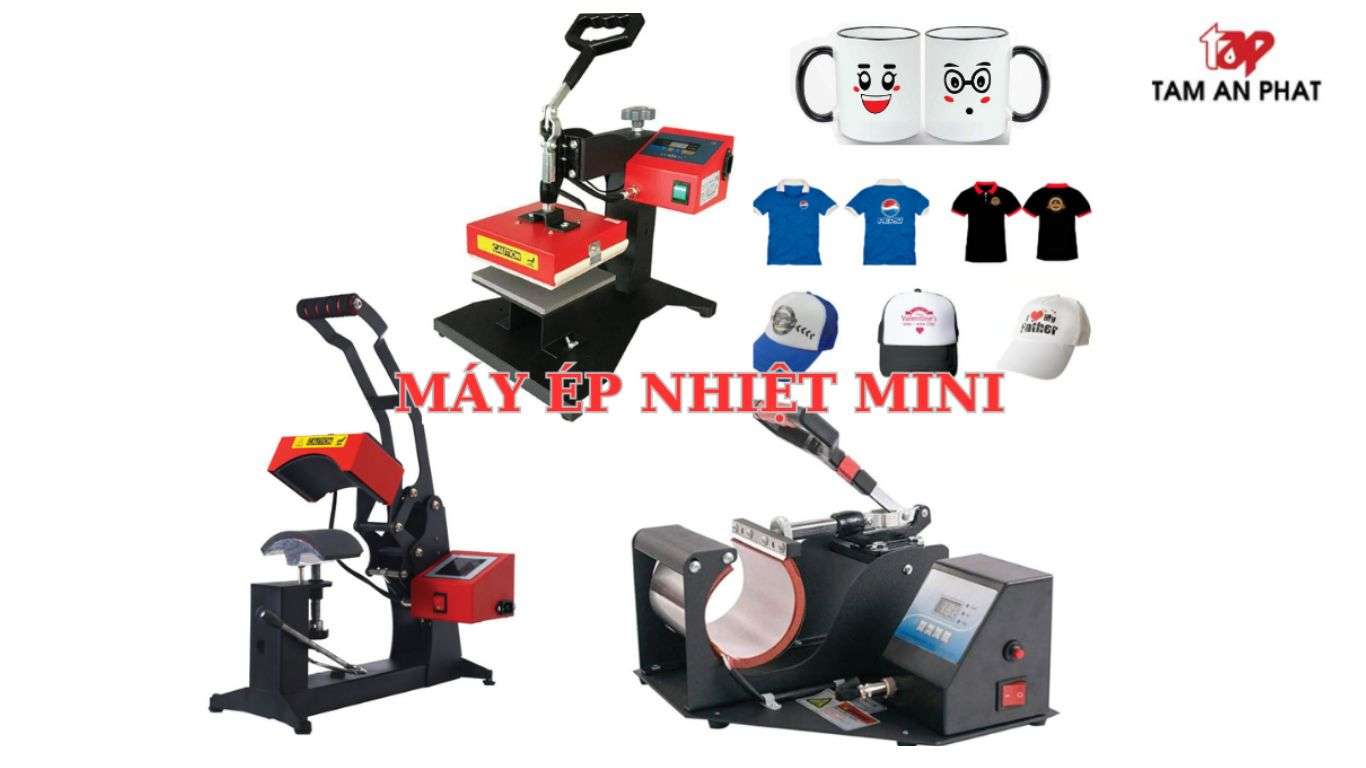 Máy ép nhiệt mini: máy ép nhiệt logo, máy ép nhiệt cốc, máy ép nhiệt mũ
