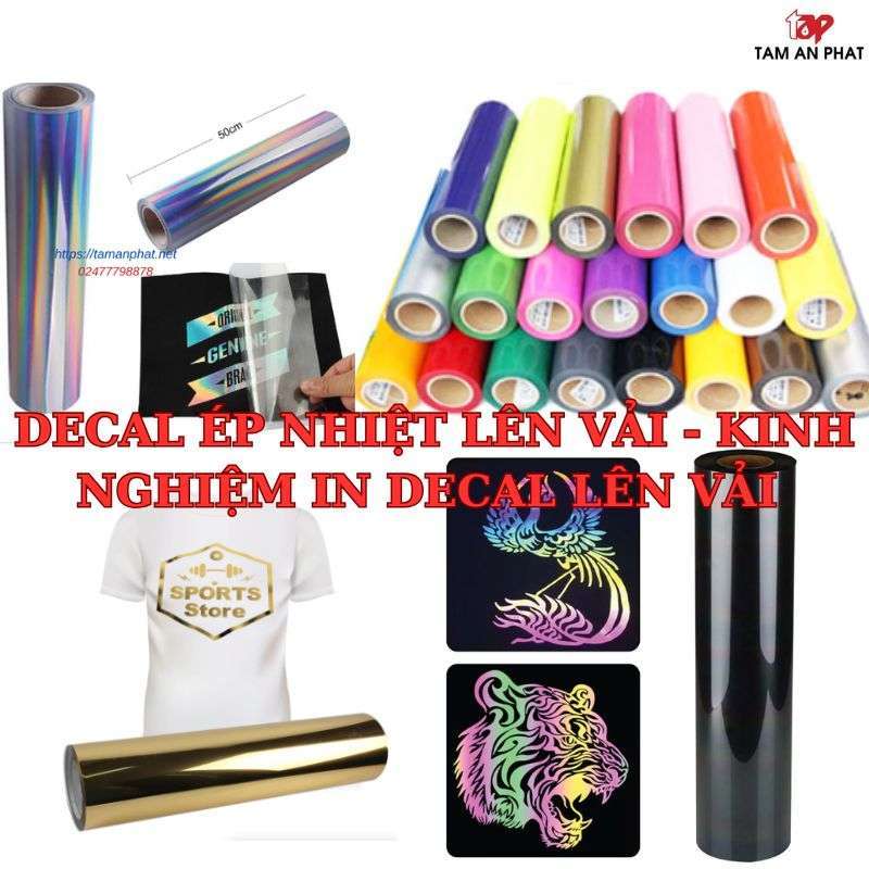 Decal ép nhiệt lên vải - Kinh nghiệm in decal lên vải