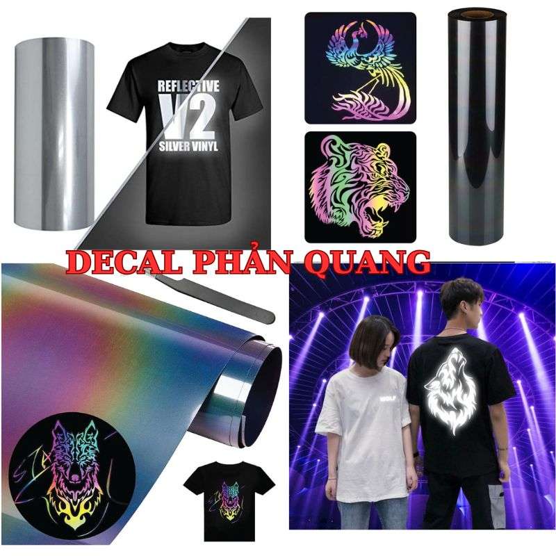 Decal phản quang in áo