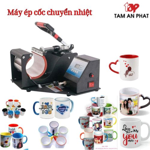Máy ép nhiệt chuyên dụng cho áo, cốc, mũ, logo Tâm An Phát