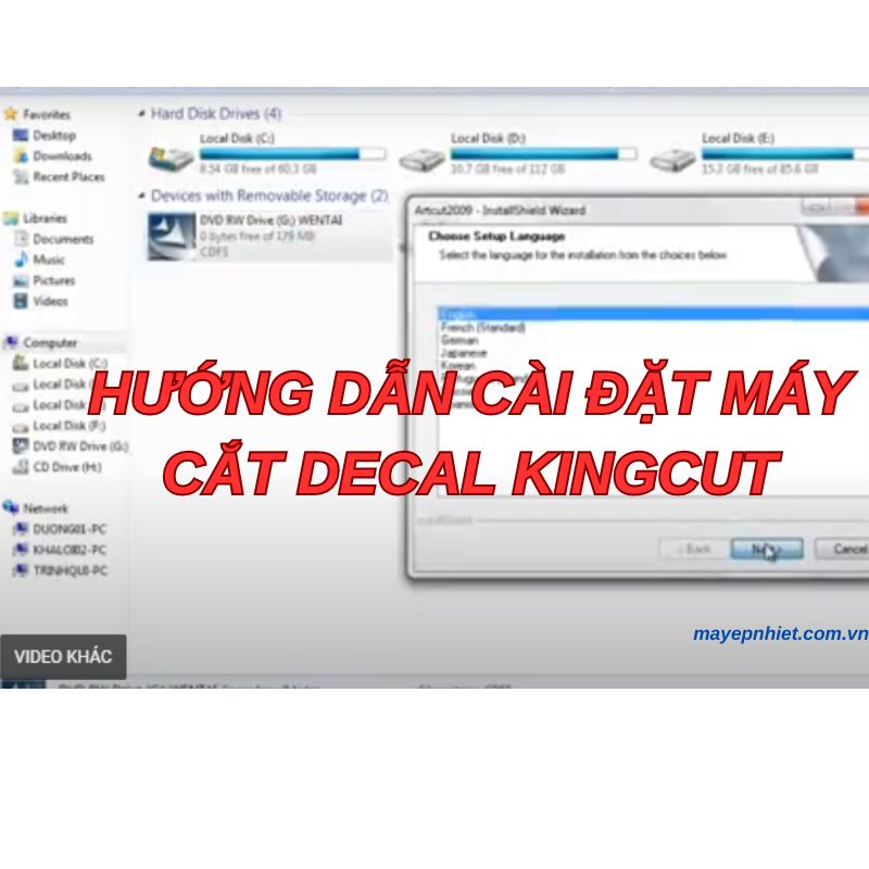 Hướng dẫn cài đặt máy cắt decal Kingcut