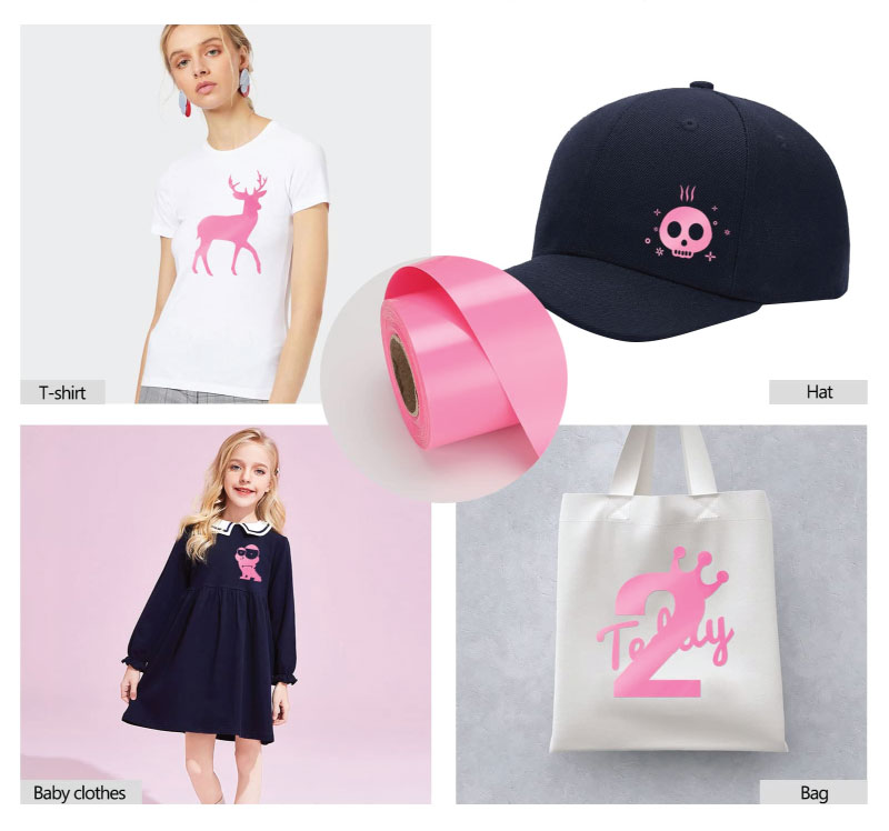 Decal chuyển nhiệt màu hồng