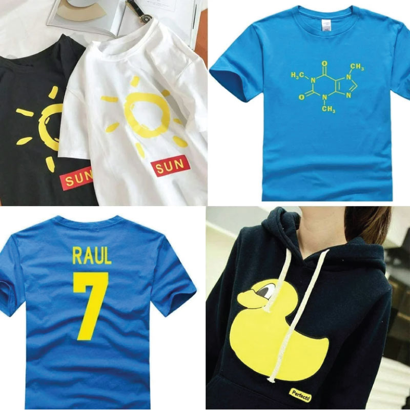 Decal chuyển nhiệt màu vàng