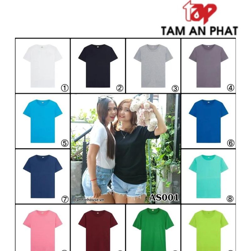 Phôi áo xanh vải cotton 65/35