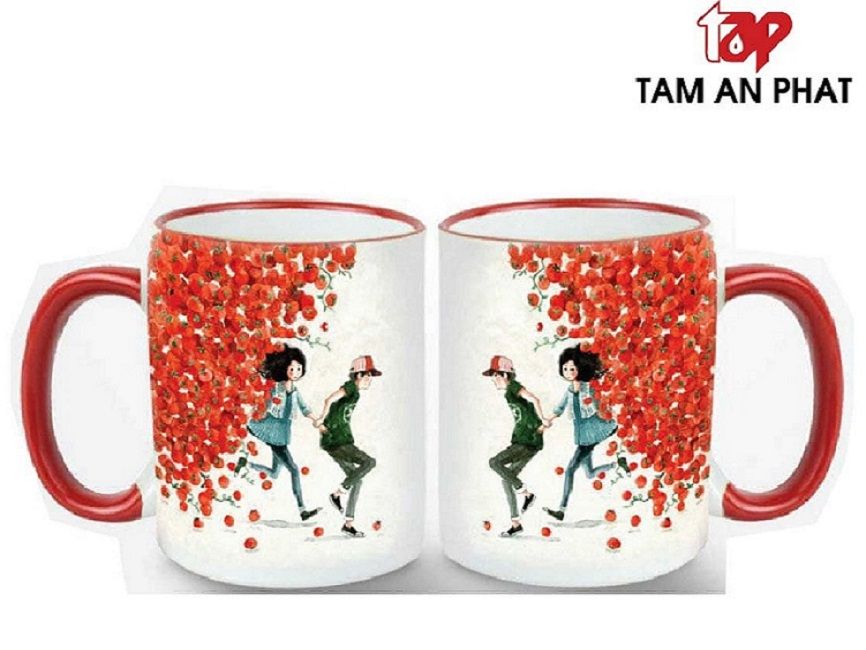 Phôi cốc viền màu in chuyển nhiệt