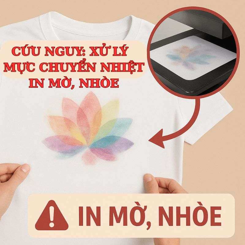 Mực Chuyển Nhiệt In Ra Mờ, Nhòe