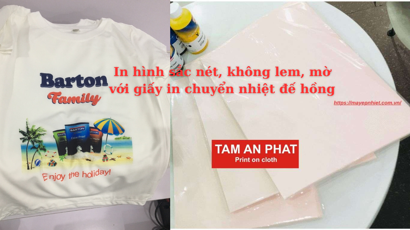 giấy in chuyển nhiệt đế hồng in hình sắc nét bền màu