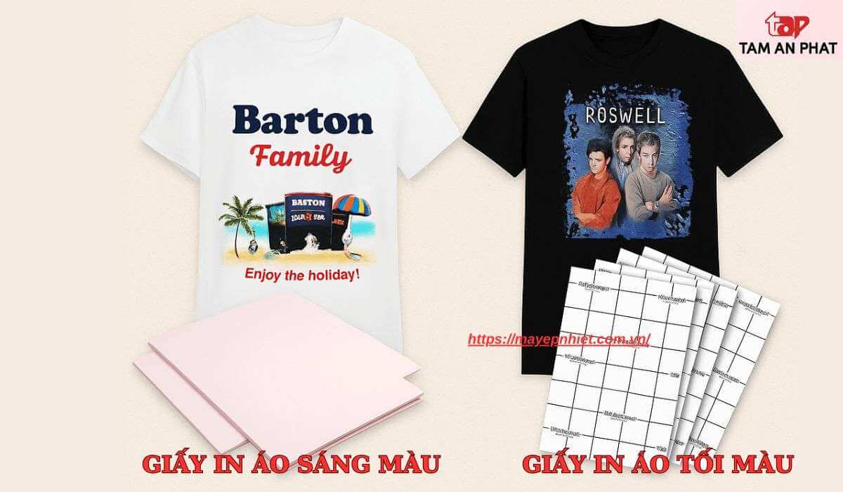 Phân Biệt Giấy In Chuyển Nhiệt Cho Áo Sáng Màu Và Tối Màu