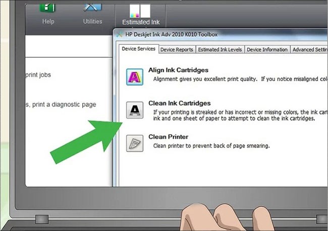 Sử Dụng Tính Năng Tự Làm Sạch Đầu Phun máy in trên Windows