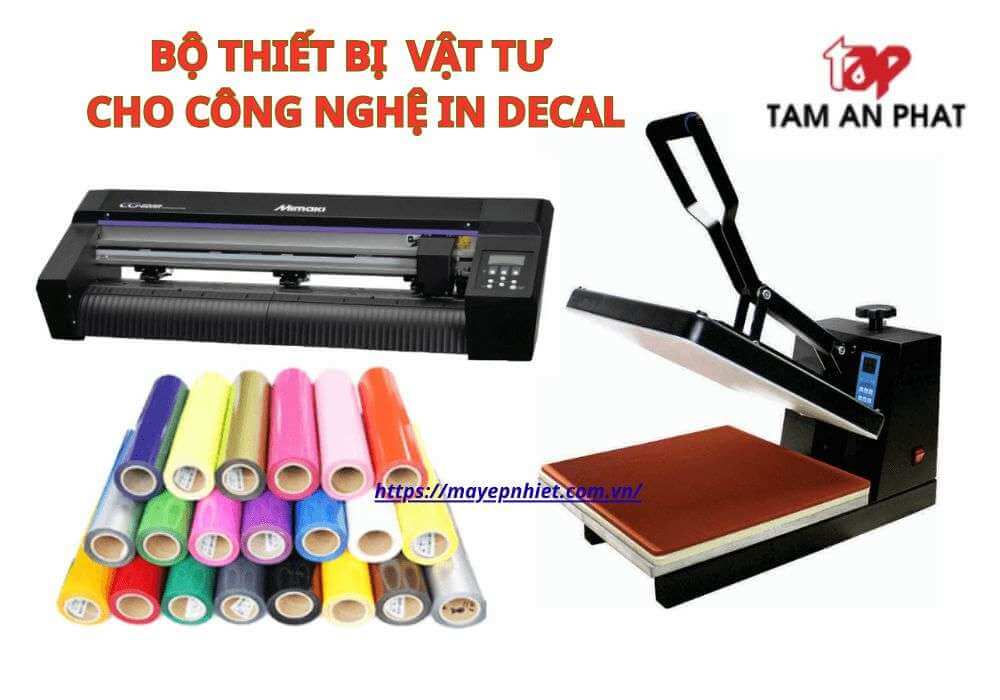Bộ thiết bị vật tư cho công nghệ in decal lên áo
