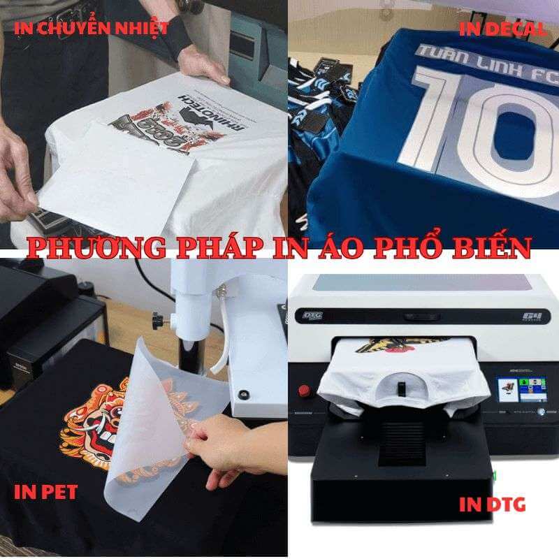 Các công nghệ in áo phổ biến