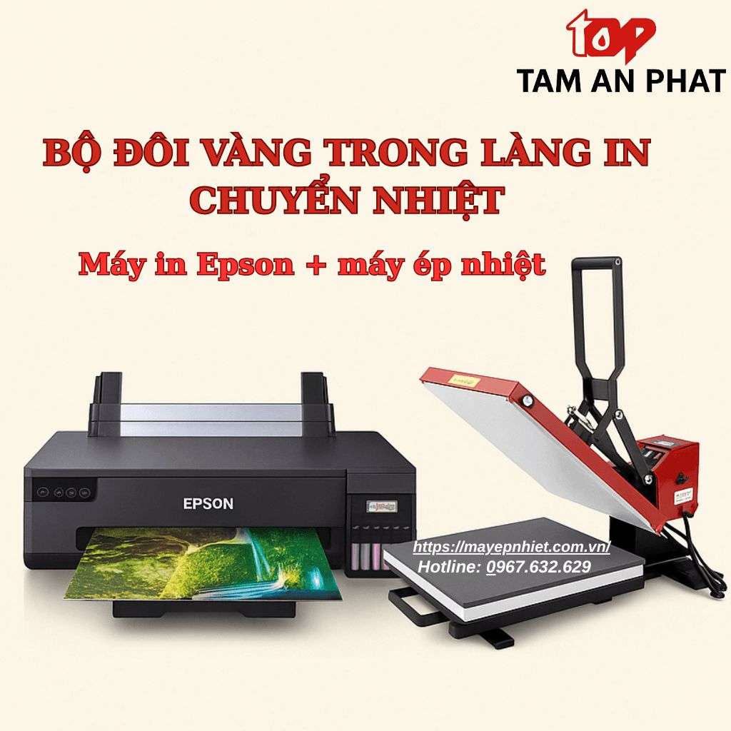 Máy in áo và máy ép nhiệt phẳng thiết bị quan trọng trong in chuyển nhiệt