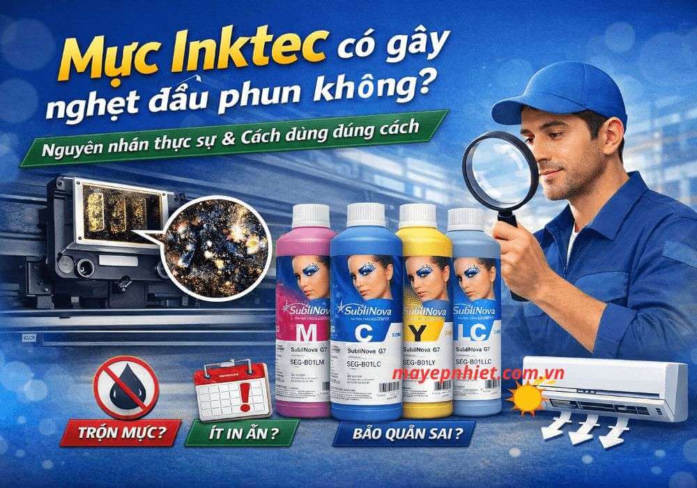 Mực in chuyển nhiệt Inktec có gây nghẹt đầu phun không